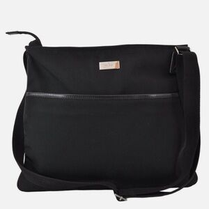 Authentic Vintage GUCCI Shoulder Cross Bag Nylon Leather 141198 Black 1259K